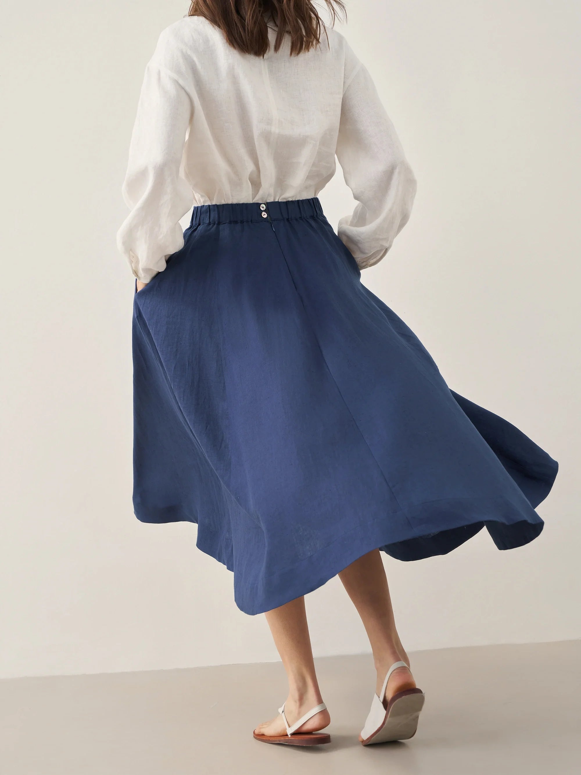 100% Linen A-Line Skirt JEMMA