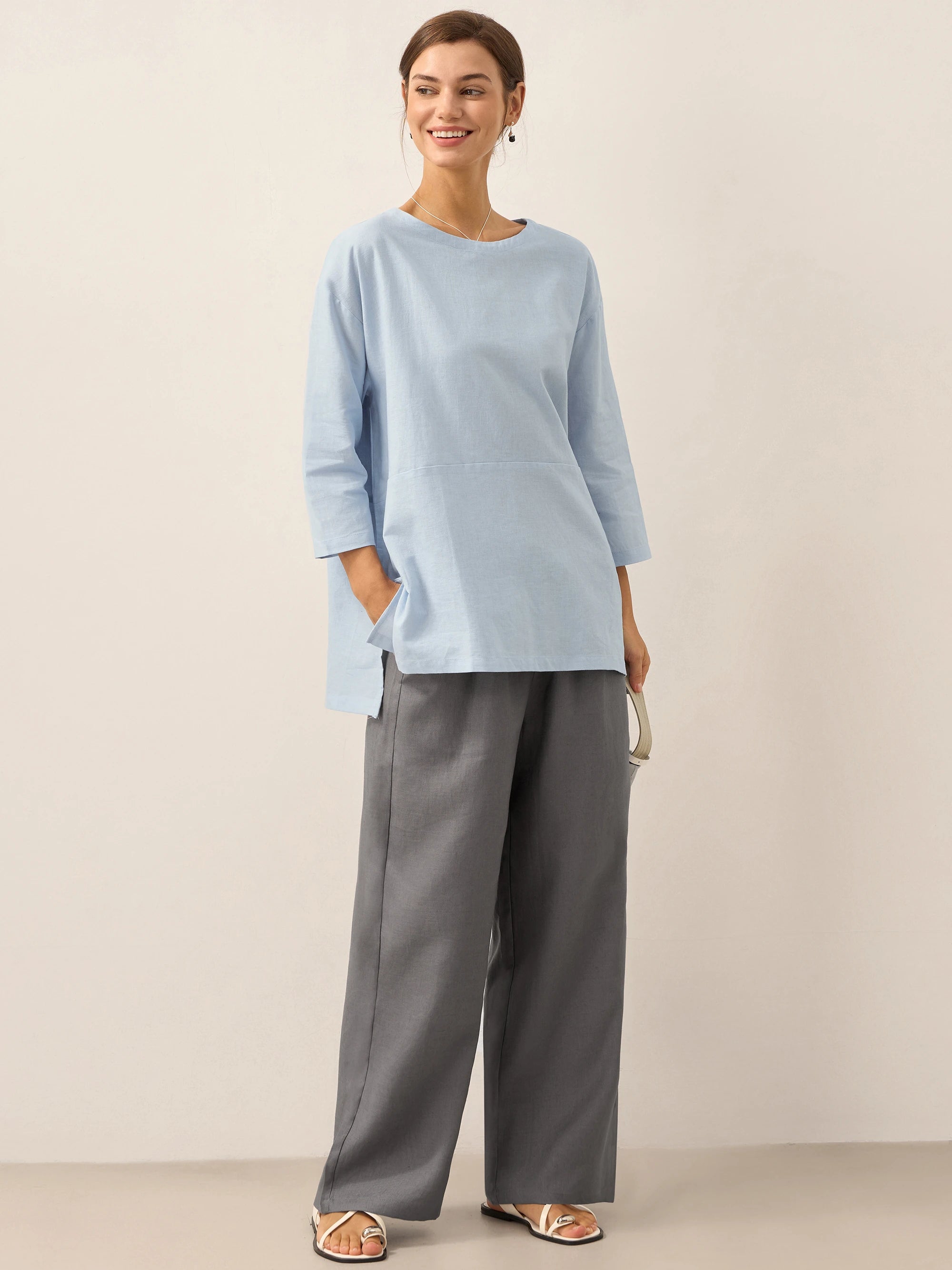 100% Linen Classic Pants LYON