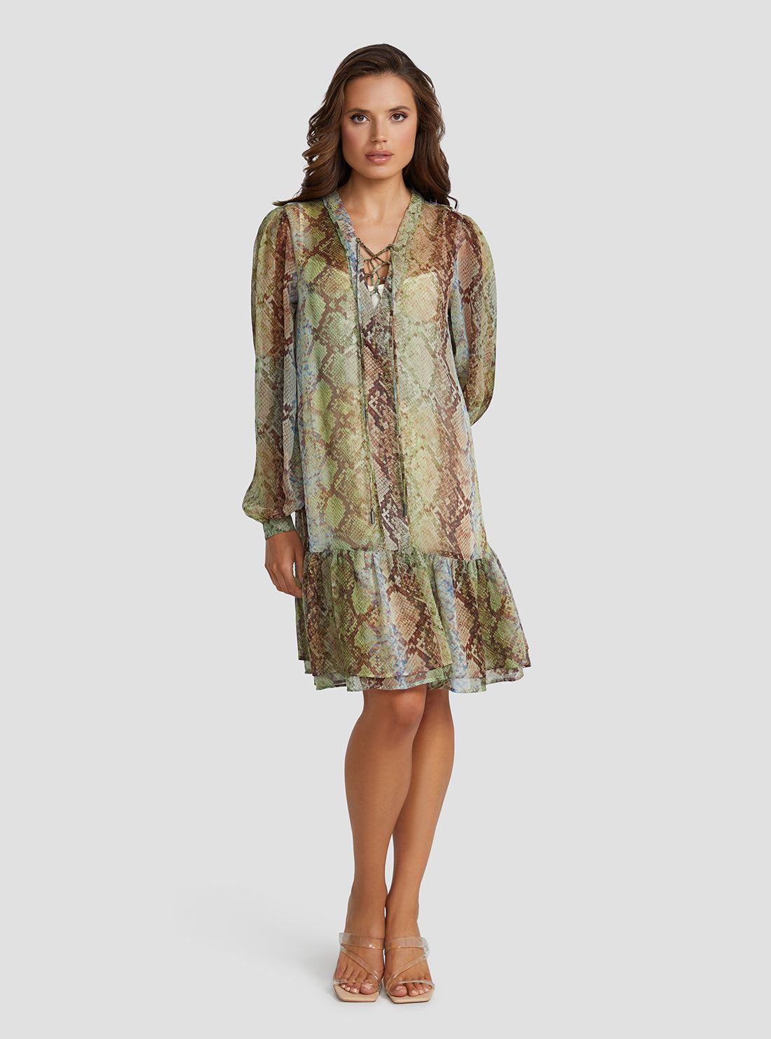 Eco Glam Snake Print Alva Midi Dress