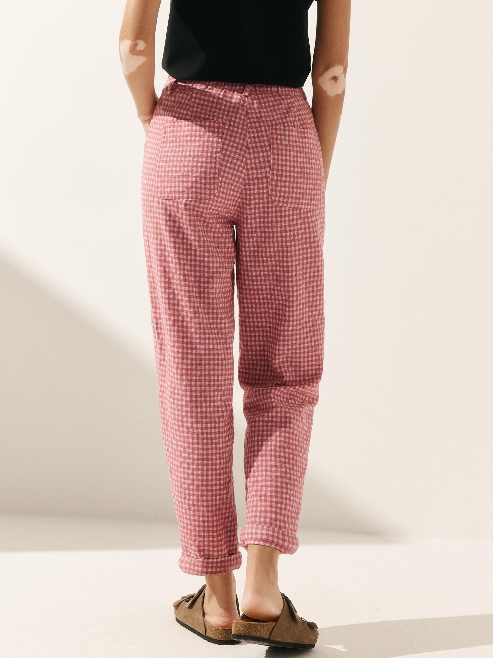 Linen Simple Button Fly Trousers HEIDI