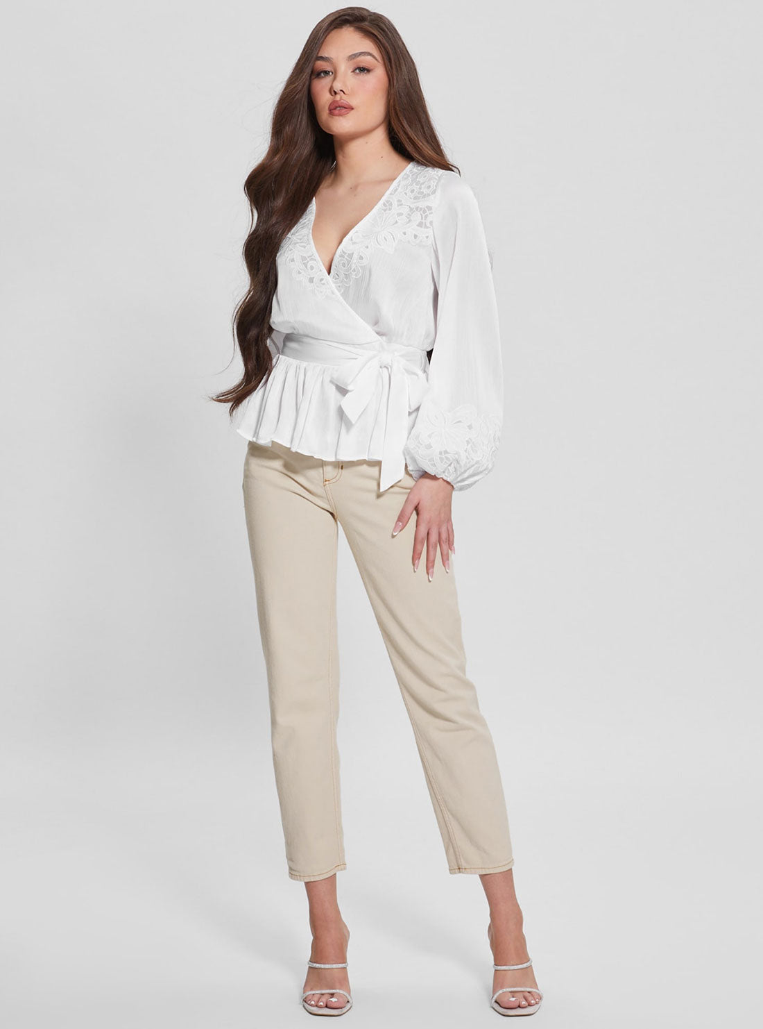 Eco White Adora Wrap Top