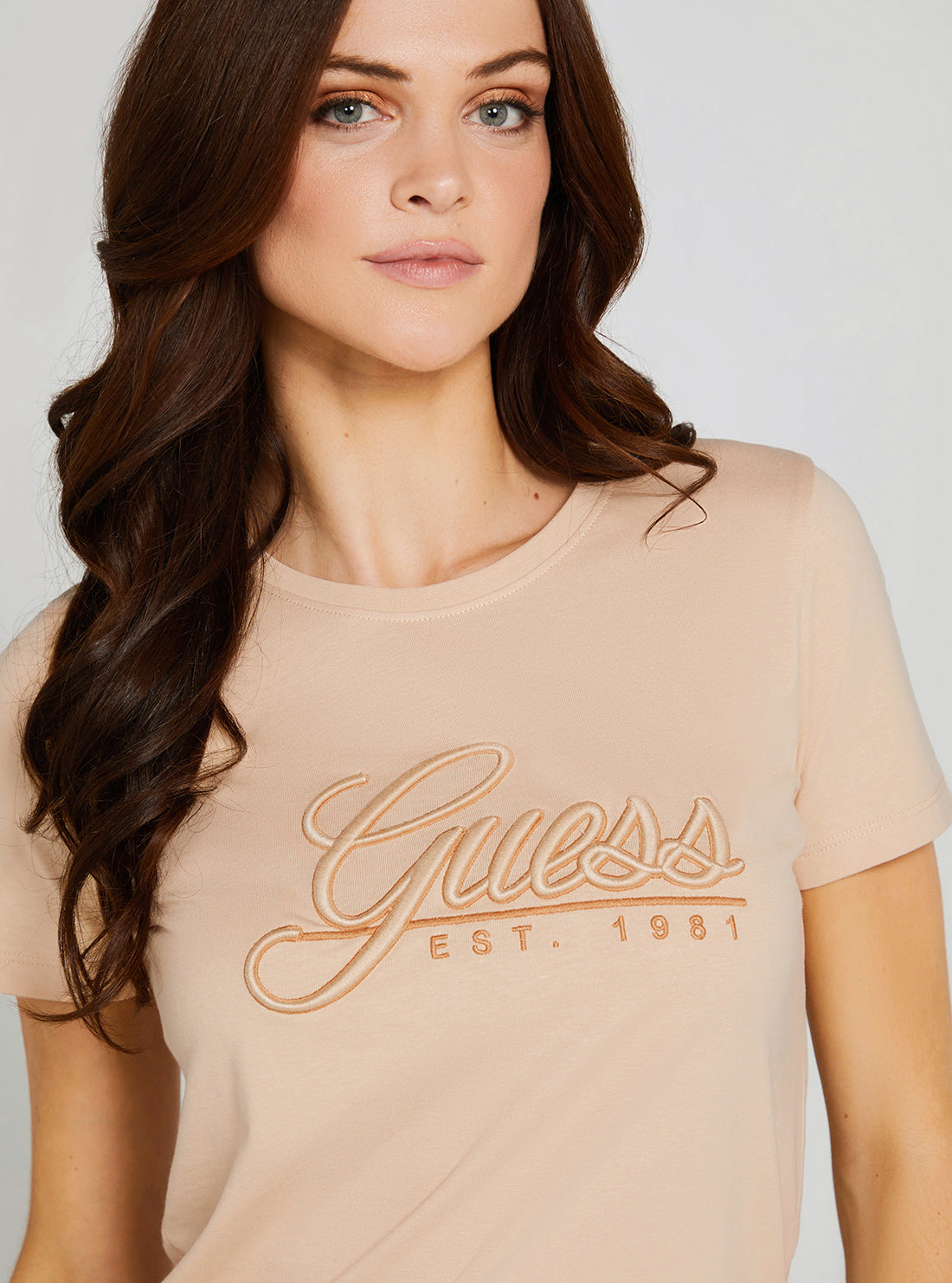 Sandy Nude Script Logo T-Shirt