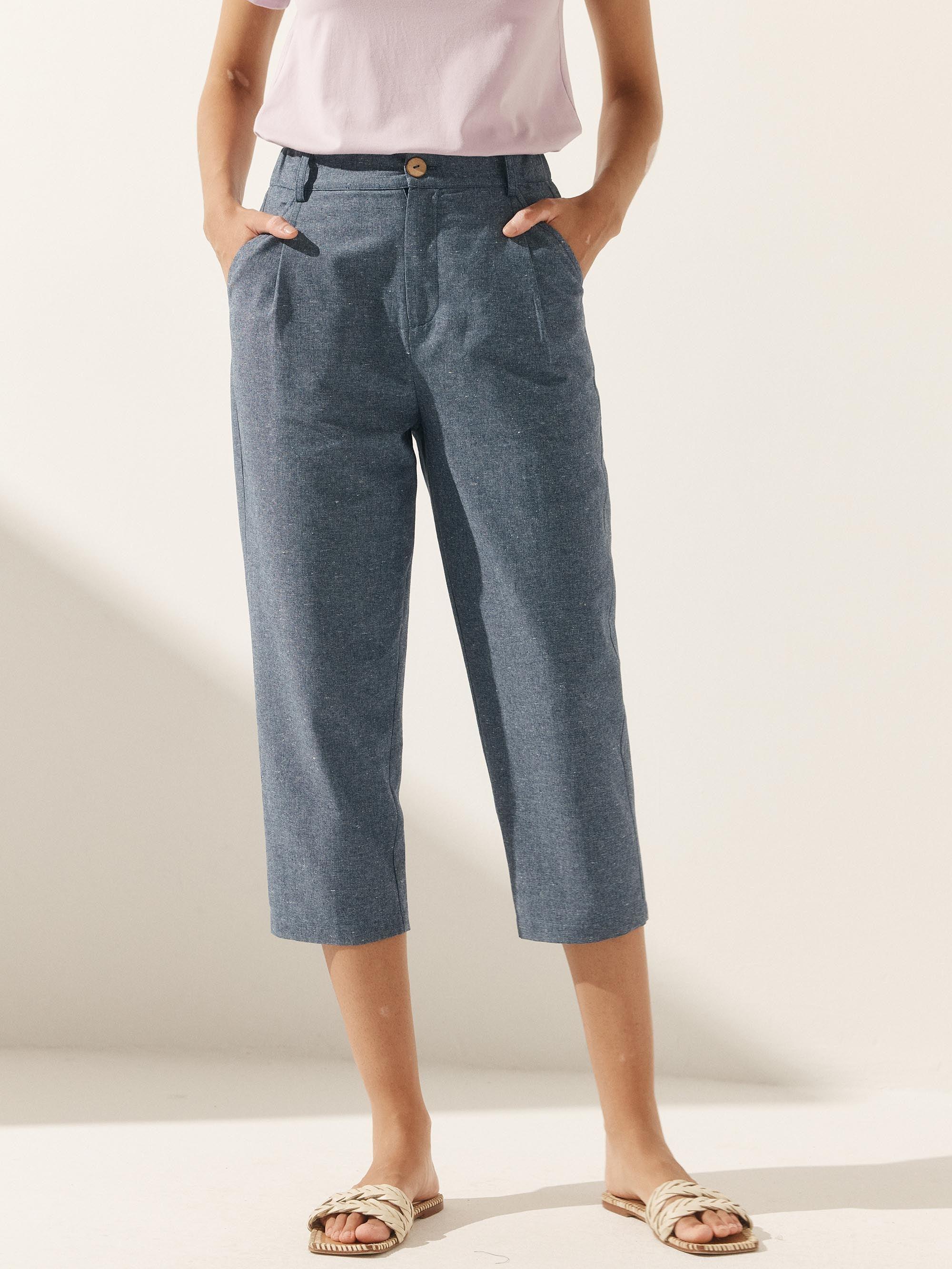 Linen Easy Elastic Waist Pants