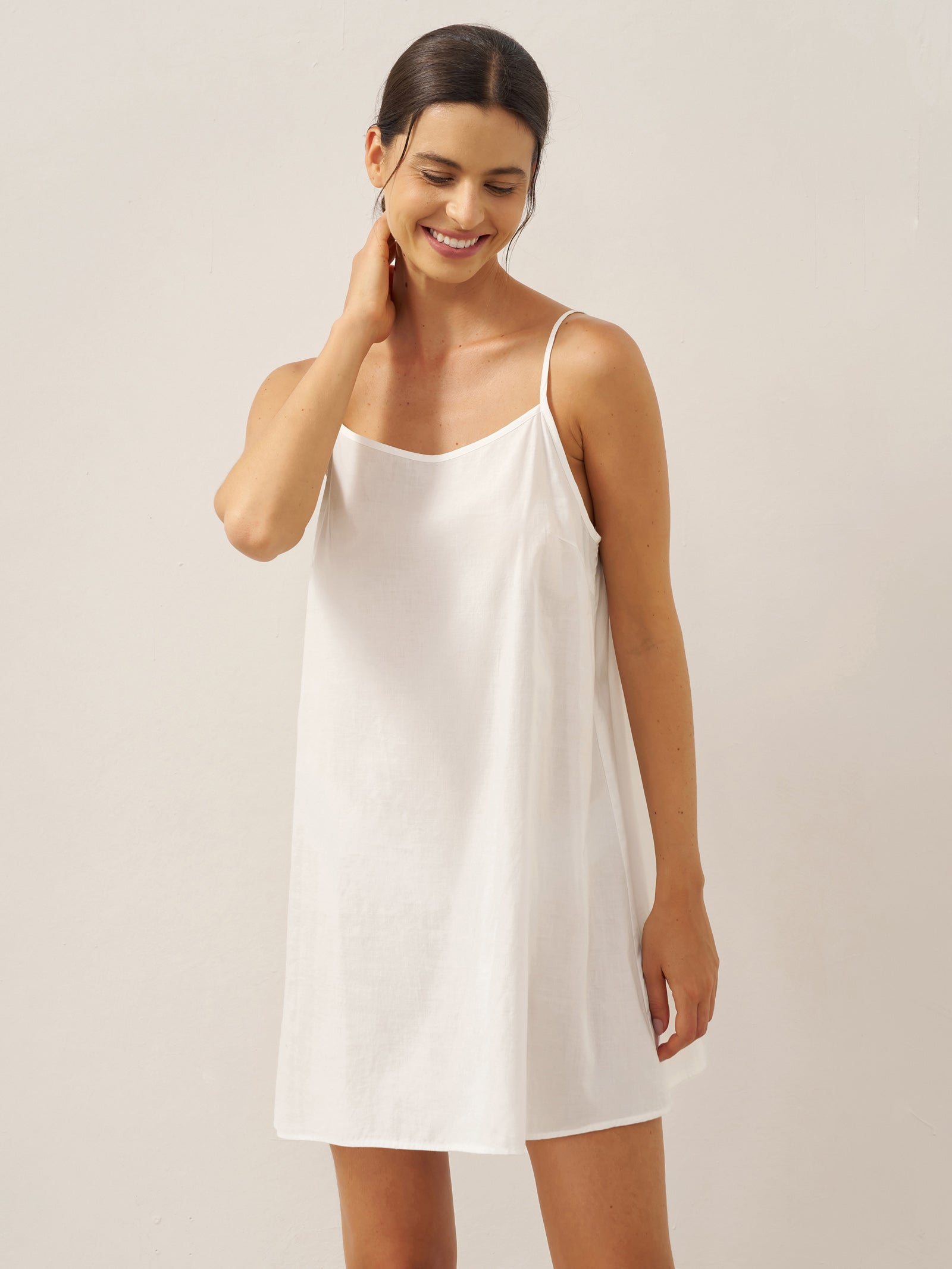 Linen V-Neck Cover-Up and Slip Dress Set CASS