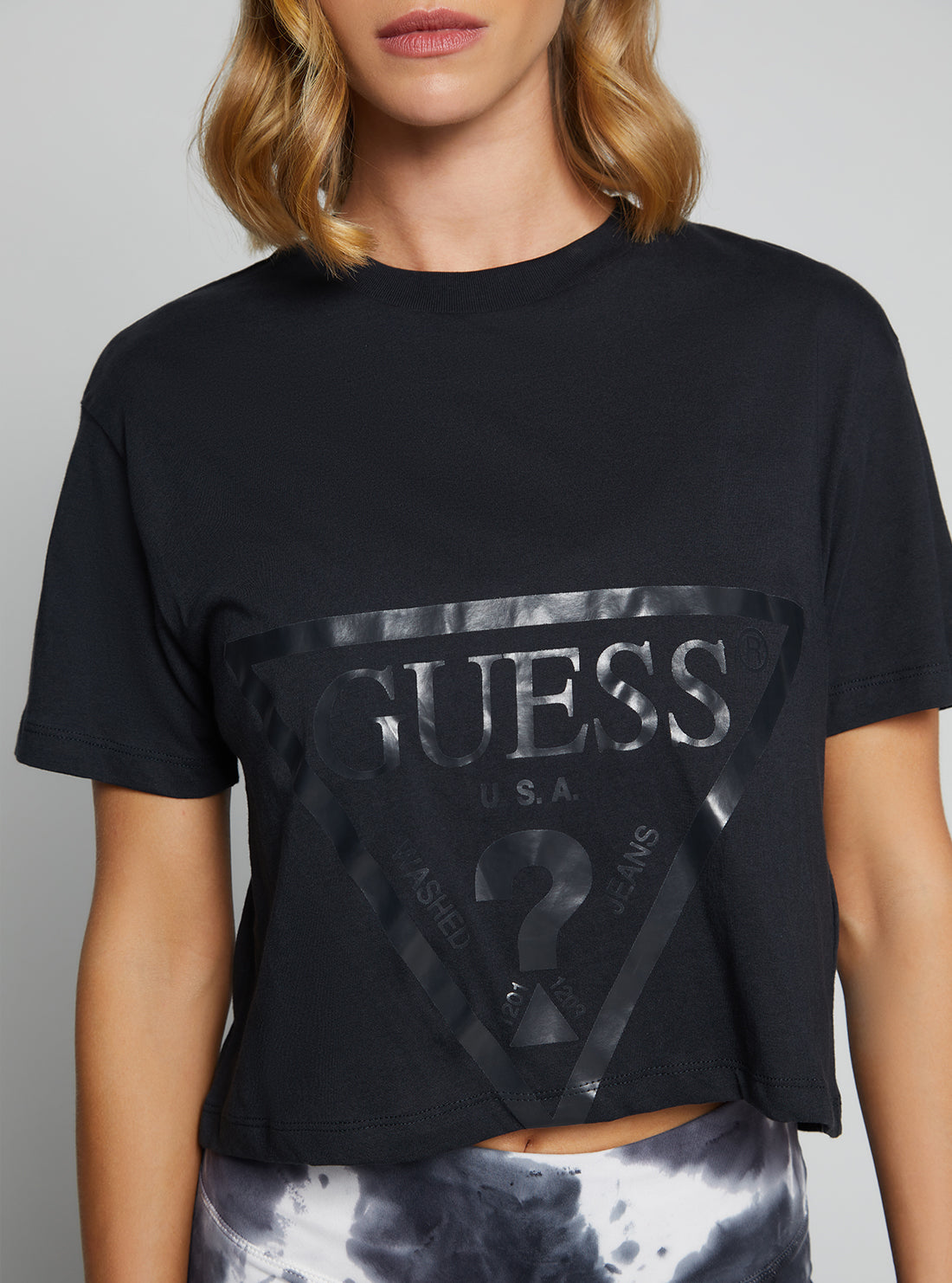 Eco Blue Adele Active Crop T-Shirt