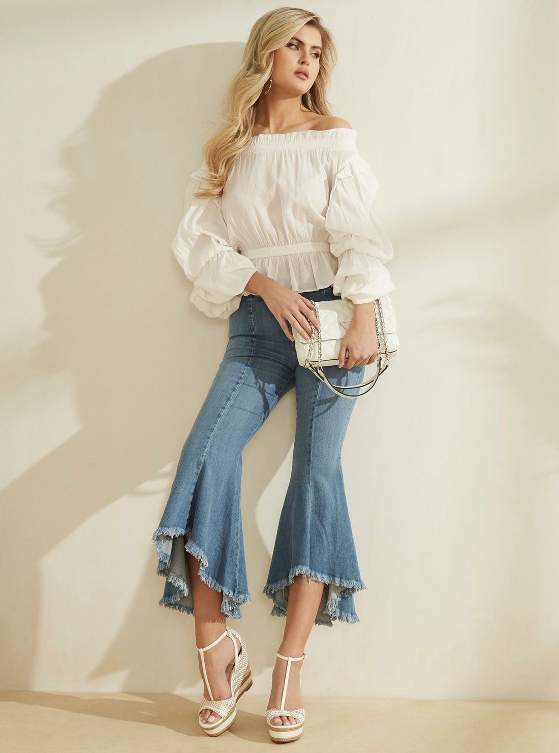 High-Rise Flare Denim Jeans in Sophia Wash
