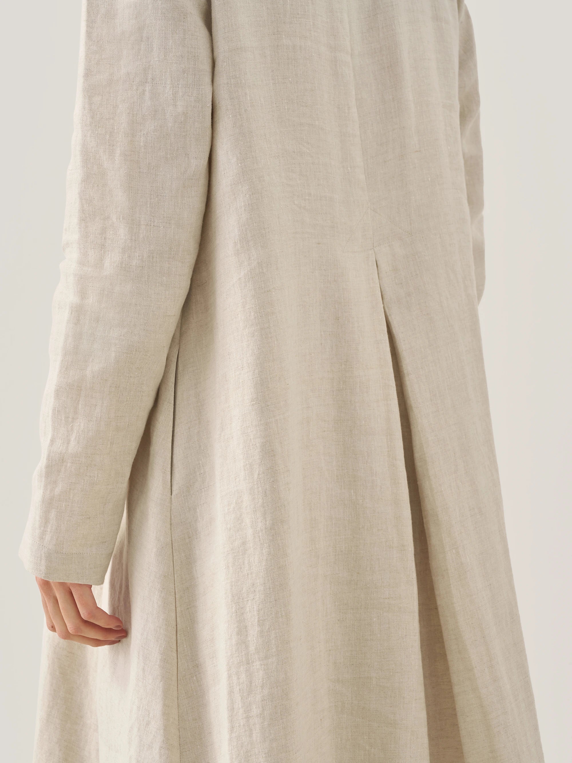 100% Linen Hooded Pullover Maxi Dress REBECCA