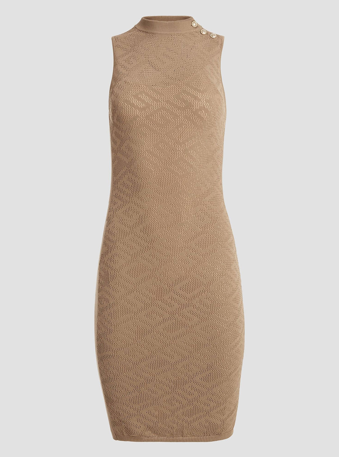 Eco Beige Paula G Logo Mini Dress
